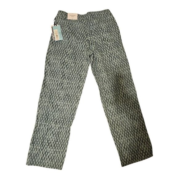 NWT FUTURE COLLECTIVE Straight Leg Checkered Denim Pant - Size 8 - Picture 3 of 12